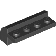 Lego kostka (kostička) 2x4x1 1/3 zakulacená nahoře, černá (608126, 608176, 4125550, 6174252)